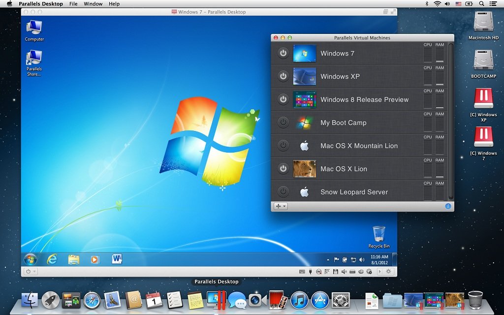 Установка Windows на Mac через Parallels Desktop