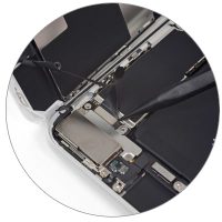 Восстановление внутренних элементов по цепи питания на материнской плате iPhone 8 Plus